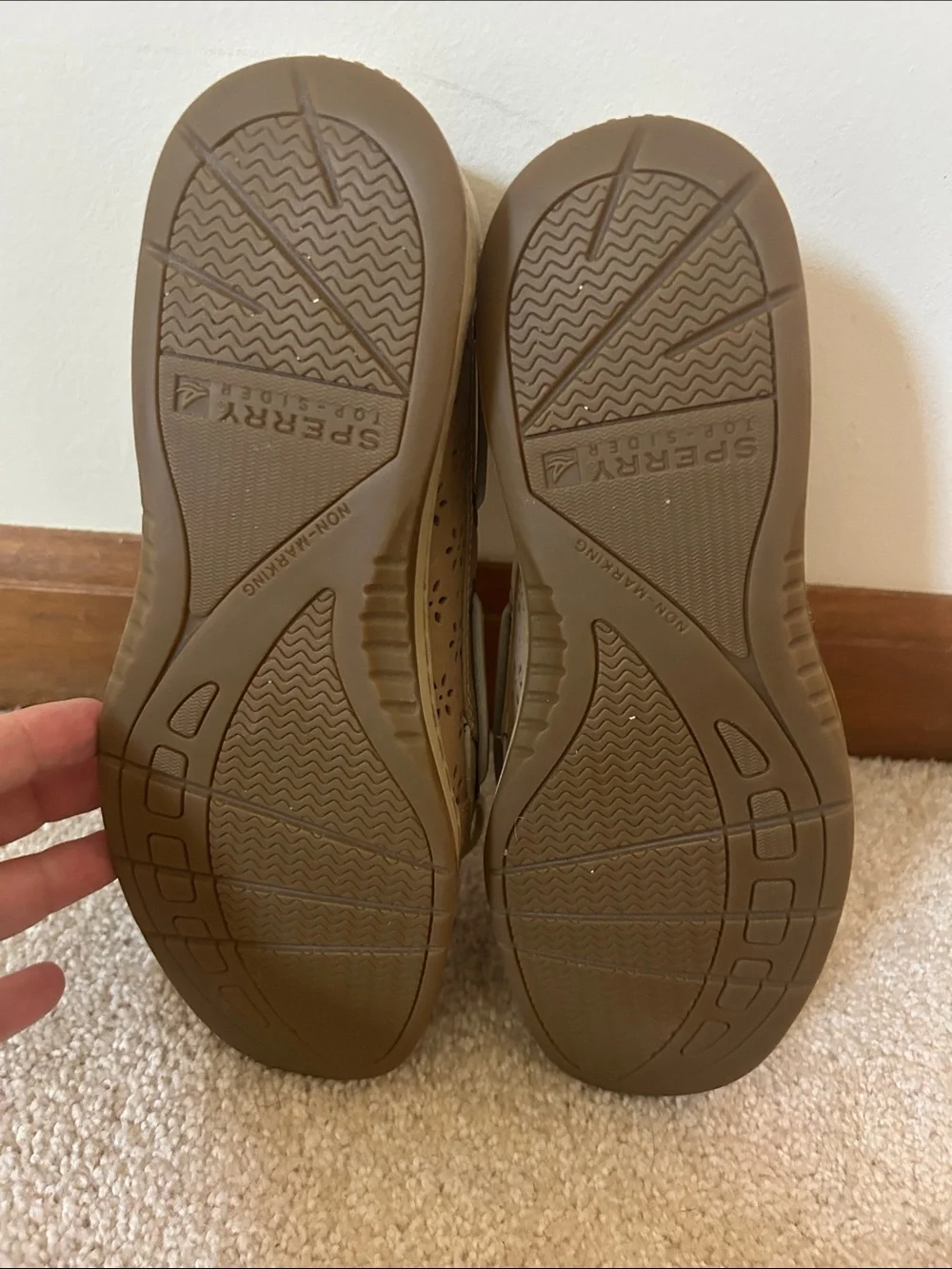Sperry Tan Perforated Leather Classic Boat Loafers - Picture 4 of 4